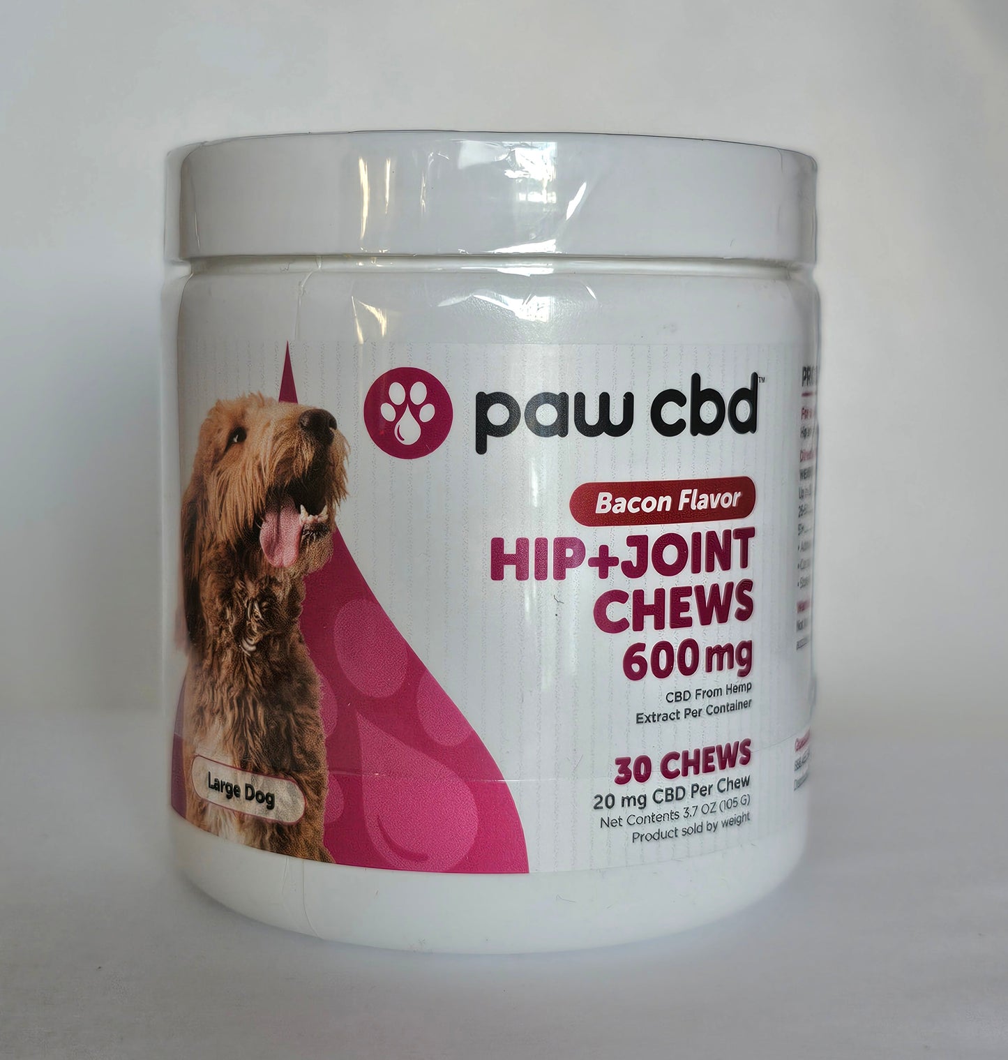 Paw CBD - Hip and Joint - 600 mg CBD Dog Chews - 30 ct (Bacon) - CBD Central