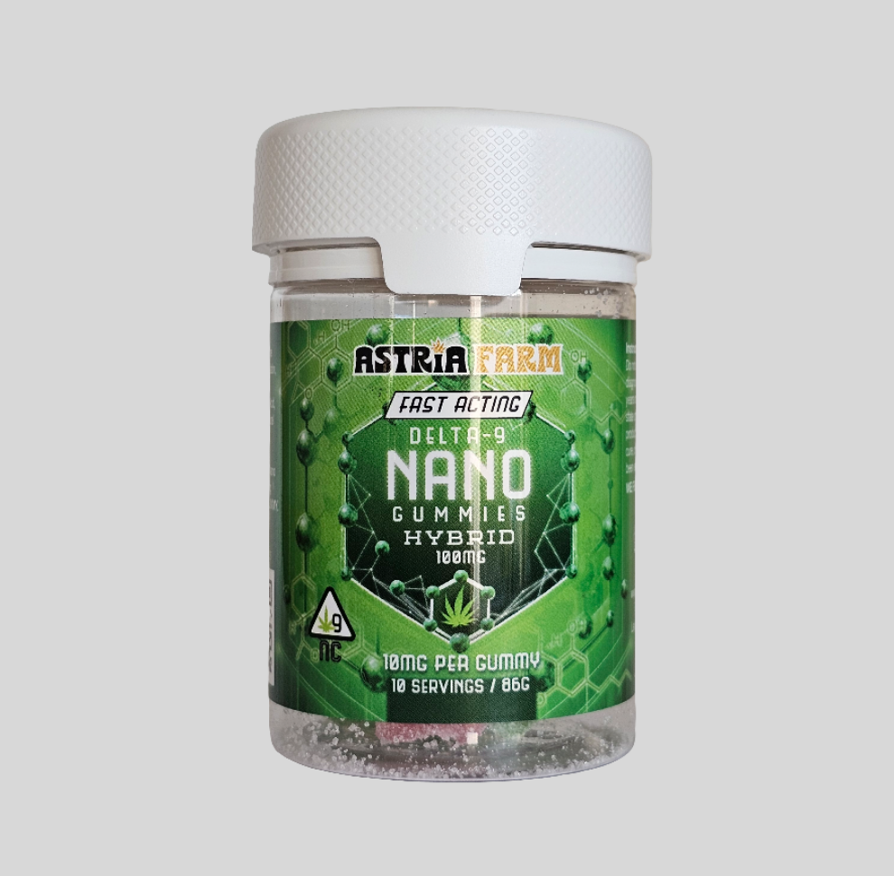 Astria Farm - Hybrid - 100 mg Delta-9 THC Nano Gummies - 10 ct