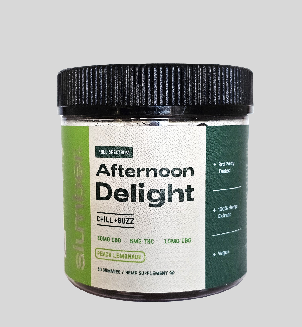 Slumber - Afternoon Delight - CBD, CBG, Delta-9 THC Gummies - 30 ct