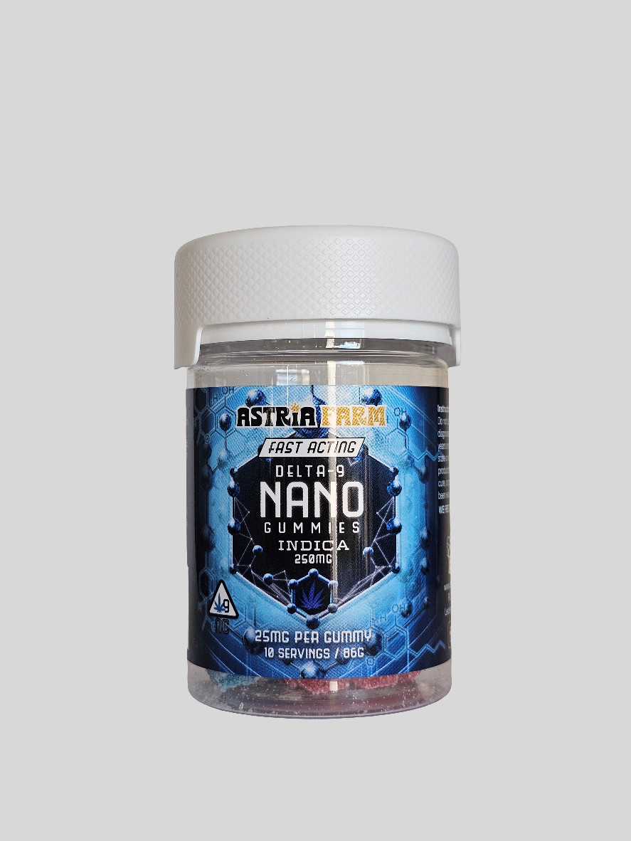 Astria Farm - Indica - 100 mg CBN & 100 mg Delta-9 THC  Nano Gummies - 10 ct