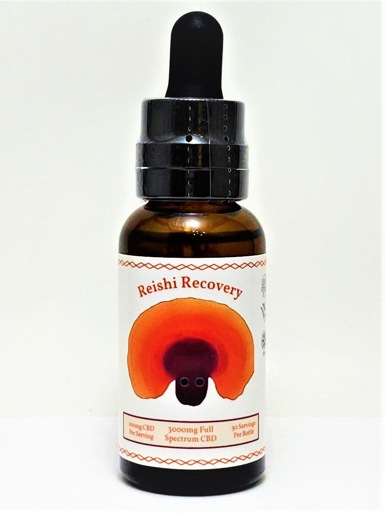 Reishi Recovery - 3,000 mg Organic CBD Oil & Mushroom Extract Tincture