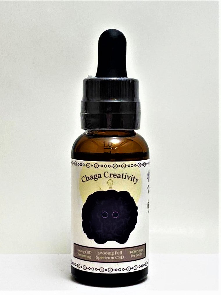 Chaga Creativity - 3000 mg Organic Full Spectrum CBD & Mushroom Extract Nootropic Tincture