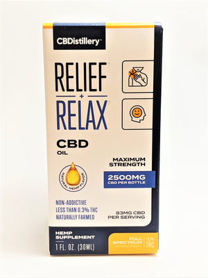 CBDistillery 2500 mg Full Spectrum Oil - Natural Flavor - CBD Central