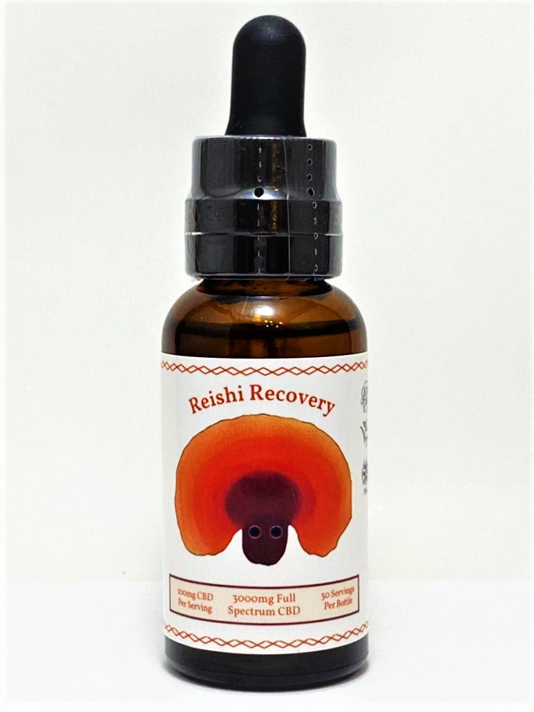 Reishi Recovery - 1,000 mg Organic CBD Oil & Mushroom Extract Tincture