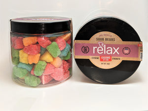 Broad Spectrum Relax 1000 mg Sour Gummy Bears - CBD Central