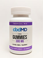 Gummies 300 mg - Orange, Strawberry, Tropical, and Raspberry Flavors - CBD Central