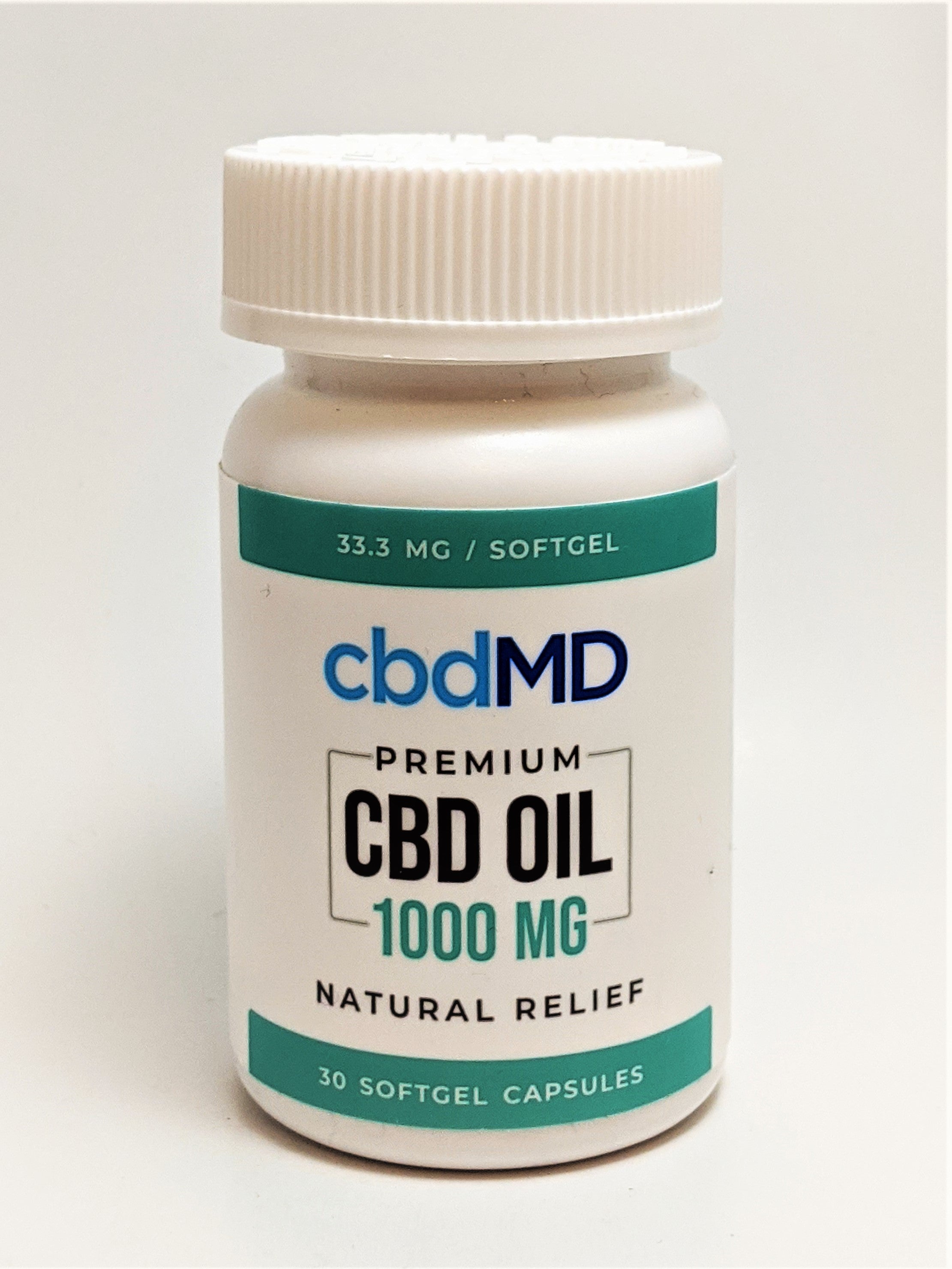 cbdMD 33.3 mg SoftGel Capsules, 30 count (1000 mg CBD) - CBD Central