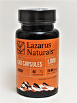 Lazarus Energy Blend 25mg CBD Isolate Capsules, 40 Count Bottle (1,000 mg CBD) - CBD Central
