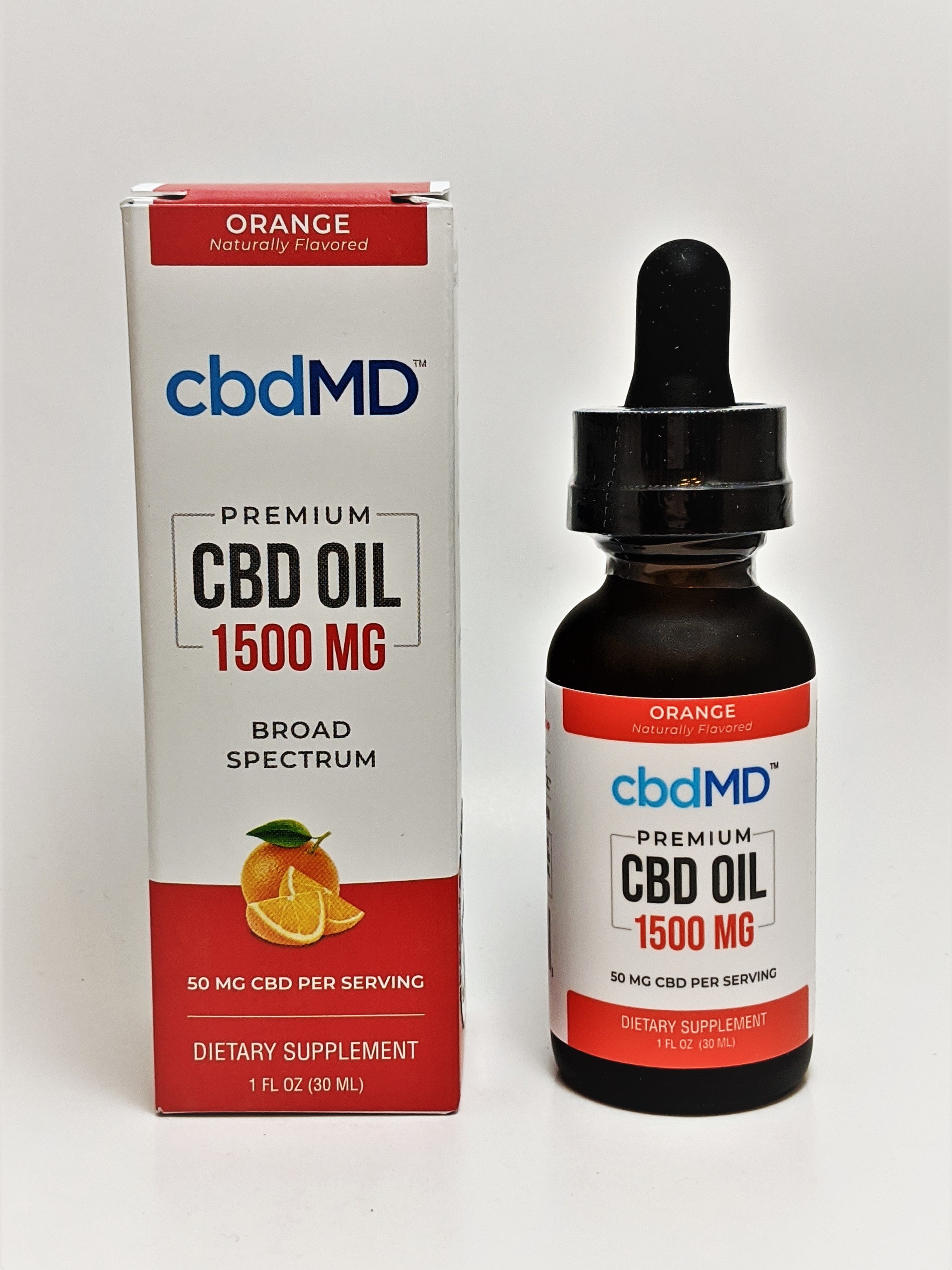 cbdMD 1500 mg Oil - Orange Flavor - CBD Central