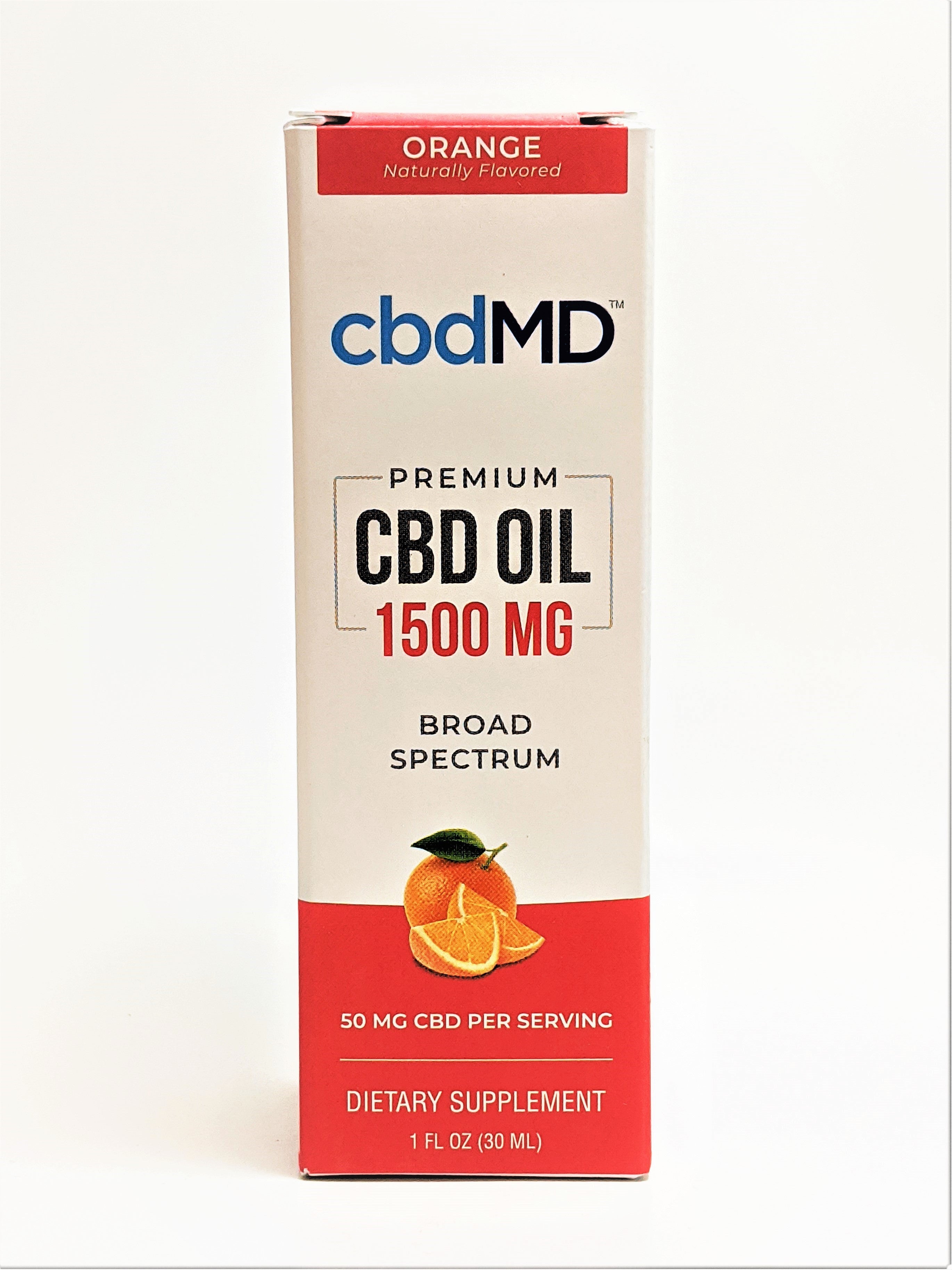 cbdMD 1500 mg Oil - Orange Flavor - CBD Central