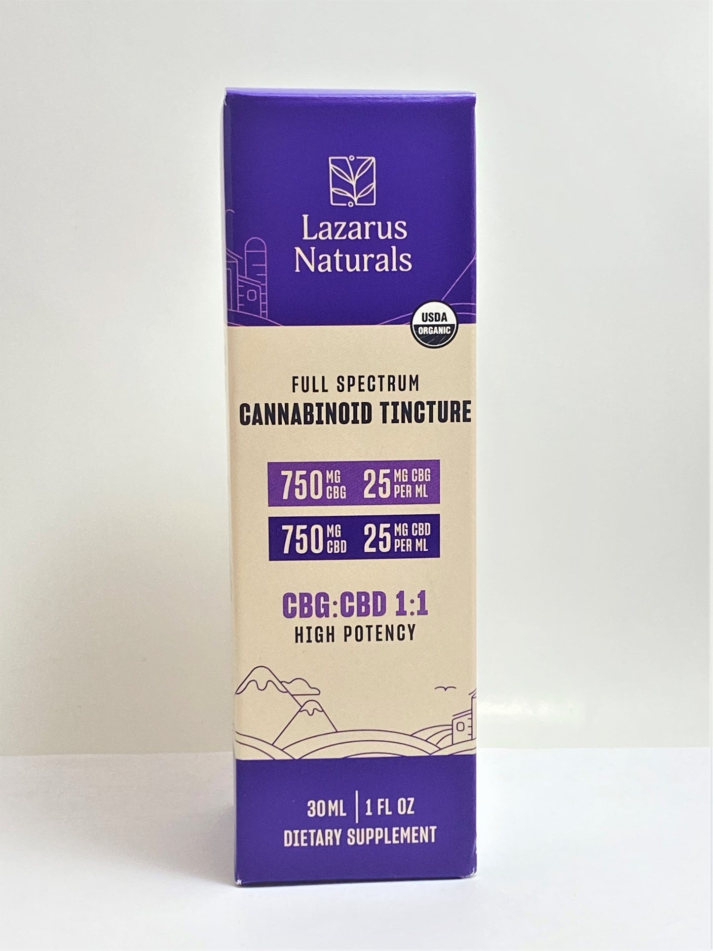 Lazarus Naturals - 1:1 Ratio 750 mg CBD:750 mg CBG Tincture