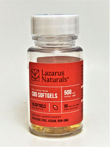 Lazarus 50mg CBD Softgels Full Spectrum 10 ct